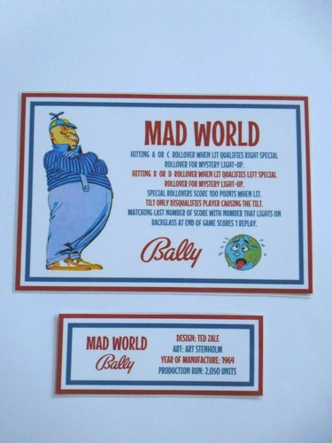 Mad world bally 1964 - *, 'mad